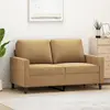 Image de vidaXL Canapé à 2 places Marron 120 cm Velours