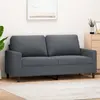 Image de vidaXL Canapé à 2 places Gris foncé 140 cm Velours
