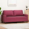 Image de vidaXL Canapé à 2 places Rouge bordeaux 140 cm Velours