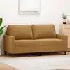 Image de vidaXL Canapé à 2 places Marron 140 cm Velours