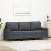 Image de vidaXL Canapé à 3 places Gris foncé 180 cm Velours