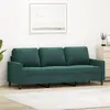 Image de vidaXL Canapé à 3 places Vert foncé 180 cm Velours