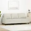 Image de vidaXL Canapé à 3 places Crème 180 cm Velours