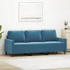 Image de vidaXL Canapé à 3 places Bleu 180 cm Velours