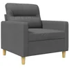 Image de vidaXL Fauteuil Gris foncé 60 cm Tissu