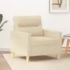 Image de vidaXL Fauteuil Crème 60 cm Tissu