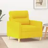 Image de vidaXL Fauteuil Jaune clair 60 cm Tissu