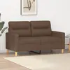 Image de vidaXL Canapé à 2 places Marron 120 cm Tissu
