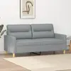 Image de vidaXL Canapé à 2 places Gris clair 140 cm Tissu