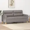 Image de vidaXL Canapé à 2 places Taupe 140 cm Tissu