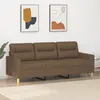 Image de vidaXL Canapé à 3 places Marron 180 cm Tissu