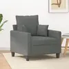 Image de vidaXL Fauteuil Gris foncé 60 cm Tissu