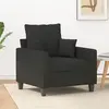 Image de vidaXL Fauteuil Noir 60 cm Tissu