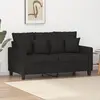 Image de vidaXL Canapé à 2 places Noir 120 cm Tissu