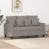 Image de vidaXL Canapé à 2 places Taupe 120 cm Tissu