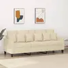 Image de vidaXL Canapé à 3 places Crème 180 cm Tissu