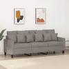 Image de vidaXL Canapé à 3 places Taupe 180 cm Tissu