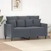 Image de vidaXL Canapé à 2 places Gris foncé 120 cm Velours