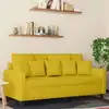 Image de vidaXL Canapé à 2 places Jaune 140 cm Velours