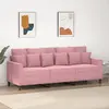 Image de vidaXL Canapé à 3 places Rose 180 cm Velours
