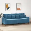 Image de vidaXL Canapé à 3 places Bleu 180 cm Velours