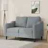 Image de vidaXL Canapé à 2 places Gris clair 120 cm Tissu