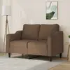Image de vidaXL Canapé à 2 places Marron 120 cm Tissu