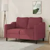 Image de vidaXL Canapé à 2 places Rouge bordeaux 120 cm Tissu