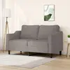 Image de vidaXL Canapé à 2 places Taupe 140 cm Tissu