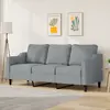 Image de vidaXL Canapé à 3 places Gris clair 180 cm Tissu