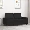 Image de vidaXL Canapé à 2 places Noir 120 cm Tissu