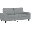 Image de vidaXL Canapé à 2 places Gris clair 140 cm Tissu