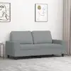 Image de vidaXL Canapé à 2 places Gris clair 140 cm Tissu