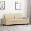 Image de vidaXL Canapé à 2 places Crème 140 cm Tissu