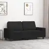 Image de vidaXL Canapé à 2 places Noir 140 cm Tissu