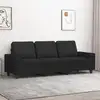 Image de vidaXL Canapé à 3 places Noir 180 cm Tissu