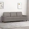 Image de vidaXL Canapé à 3 places Taupe 180 cm Tissu
