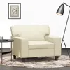 Image de vidaXL Fauteuil Crème 60 cm Similicuir