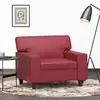 Image de vidaXL Fauteuil Rouge bordeaux 60 cm Similicuir
