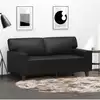 Image de vidaXL Canapé à 2 places Noir 120 cm Similicuir