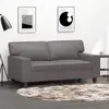 Image de vidaXL Canapé à 2 places Gris 120 cm Similicuir