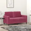 Image de vidaXL Canapé à 2 places Rouge bordeaux 120 cm Velours