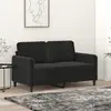 Image de vidaXL Canapé à 2 places Noir 120 cm Velours