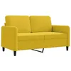 Image de vidaXL Canapé à 2 Places, Causeuse avec Accoudoirs, Siège avec Dossier Rembourré, Meuble de Salon Salle de Séjour, Moderne, Jaune Velours