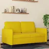 Image de vidaXL Canapé à 2 places Jaune 120 cm Velours
