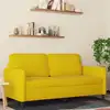 Image de vidaXL Canapé à 2 places Jaune 140 cm Velours