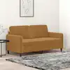 Image de vidaXL Canapé à 2 places Marron 140 cm Velours