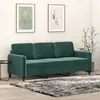 Image de vidaXL Canapé à 3 places Vert foncé 180 cm Velours