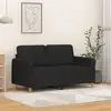 Image de vidaXL Canapé à 2 places Noir 120 cm Tissu