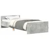 Image de vidaXL Cadre de lit sans matelas gris béton 90x190 cm